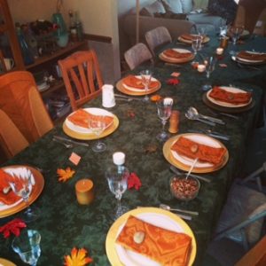 table thanksgiving