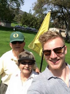 aaron golfing with the gps