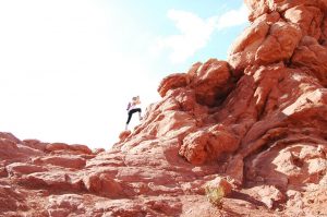 mel shooting at arches